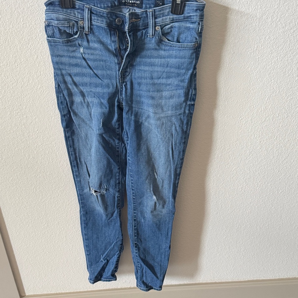 Lucky Brand Distressed Blue Skinny Jeans